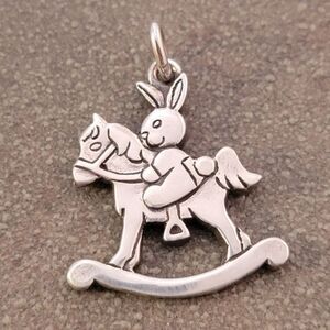 Very Rare Retired James Avery Sterling Bunny Rabbit Rocking Horse Charm